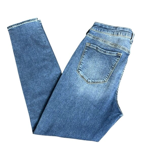 Womens Old Navy Jeans Rockstar Super Skinny Sz 12 Distressed Med Light Distress - Picture 9 of 9